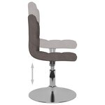 vidaXL Chaises pivotantes à manger lot de 6 taupe tissu