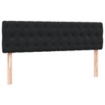 vidaXL Sommier à lattes de lit avec matelas noir 160x210 cm velours