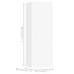 vidaXL Ensemble de meubles TV 5 Pièces Blanc Bois d'ingénierie