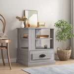 vidaXL Table d'appoint sonoma gris 50x50x60 cm bois d'ingénierie