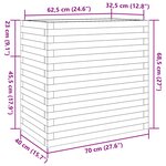 vidaXL Jardinière 70x40x68 5 cm bois de pin imprégné