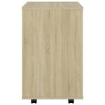 vidaXL Armoire à roulettes Chêne sonoma 46x36x59 cm Bois d’ingénierie