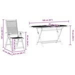 vidaXL Ensemble de salle à manger pour jardin 5 Pièces Marron