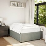 vidaXL Cadre de lit Gris clair 120x200 cm Velours