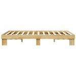 vidaXL Cadre de lit sans matelas 120x190 cm bois massif de chêne