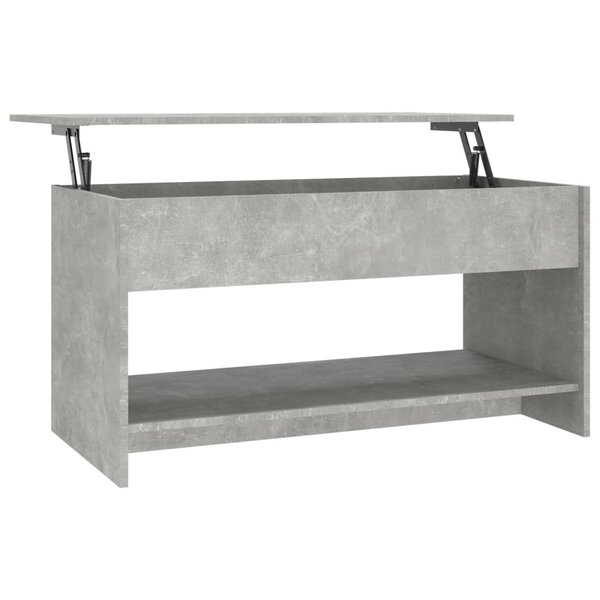 vidaXL Table basse gris béton 102x50x52 5 cm bois d'ingénierie