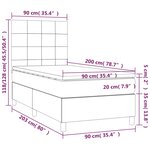 vidaXL Sommier à lattes de lit avec matelas Crème 90x200 cm Tissu