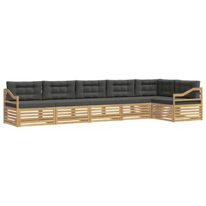vidaXL Ensemble de canapés d'extérieur 6 pc Blanc et anthracite