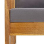 vidaXL Salon de jardin 5 Pièces avec coussins Bois d'acacia solide
