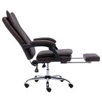 vidaXL Chaise de bureau Marron Similicuir