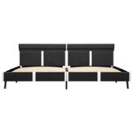 vidaXL Cadre de lit avec LED sans matelas Gris Similicuir 180x200 cm
