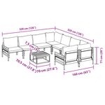 vidaXL Ensemble de canapé de jardin 9 Pièces Anthracite Acier