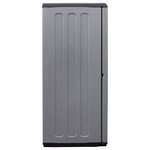 vidaXL Armoire de rangement de jardin Gris et noir 102x37x84 cm PP