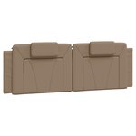 vidaXL Lit avec matelas cappuccino 160x200 cm similicuir