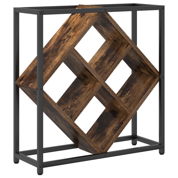 vidaXL Support à vin Chêne fumé 51x18x52 5 cm Bois reconstitué
