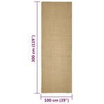 vidaXL Tapis en sisal pour griffoir 100x300 cm
