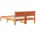 vidaXL Cadre de lit Marron cire 140 x 190 cm Bois massif en pin
