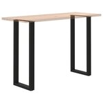 vidaXL Pieds de table de bar en U 2 pièces noir 50 x (110-111) cm acier