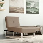 vidaXL Chaise longue capuccino similicuir