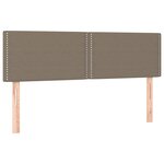 vidaXL Sommier à lattes de lit avec matelas Taupe 140x200 cm Tissu