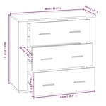 vidaXL Buffet Gris béton 80x33x70 cm Bois d'ingénierie