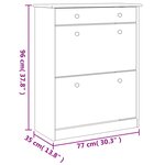 vidaXL Armoire à chaussures ALTA 77x35x96 cm bois massif de pin