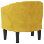vidaXL Fauteuil jaune velours