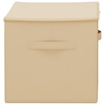 vidaXL Boîte de rangement 2 Pièces Crème 55 x 35 x 32 cm Tissu intissé