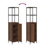 vidaXL Meuble de salle de bain avec étagères chêne marron 36x35x165 cm