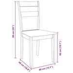 vidaXL Chaises à manger 2 Pièces blanc bois massif caoutchouc