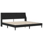 vidaXL Cadre de lit avec matelas Noir 200 x 200 cm Velours