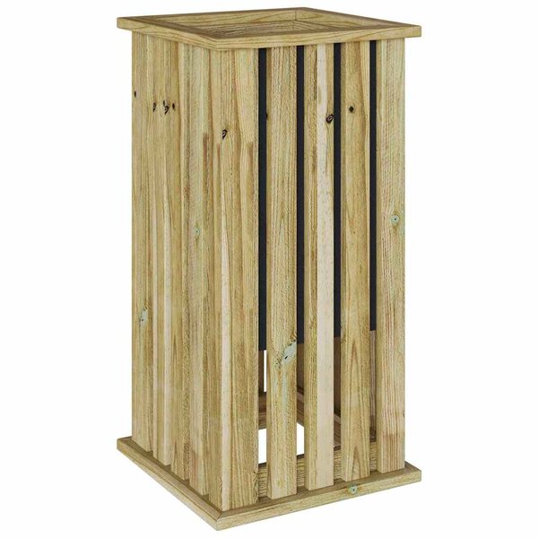 vidaXL Jardinière 33 x 33 x 65 cm en pin traité.