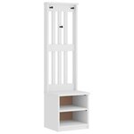 vidaXL Portemanteau SANDNES blanc 45x40x159 5 cm bois massif pin