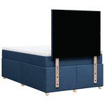 vidaXL Sommier à lattes de lit avec matelas Bleu 120x200 cm Tissu