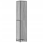 vidaXL Armoire de salle de bain sonoma gris bois d'ingénierie et métal