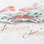 Carte De Vœux Noël Chic Rouge Gorge - Draeger paris