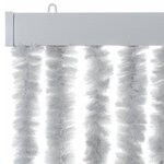 vidaXL Rideau anti-mouches gris 56x200 cm chenille