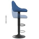 vidaXL Tabouret de bar Bleu Velours