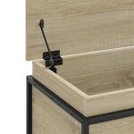 vidaXL Boîte de rangement avec couvercle chêne sonoma bois ingénierie