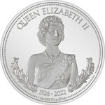 Monnaie en argent 2 dollars g 31.1 (1 oz) millésime 2022 queen elizabeth ii
