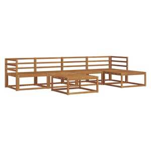 vidaXL Ensemble de canapés d'extérieur 6 Pièces Naturel