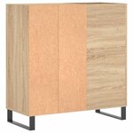 vidaXL Armoire à disques chêne sonoma 84 5x38x89 cm bois d'ingénierie