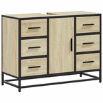 vidaXL Armoire lavabo de salle de bain chêne sonoma bois d'ingénierie