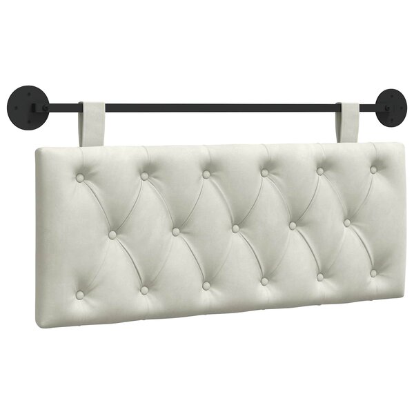 vidaXL Tête de lit suspendue Crème Velours