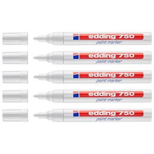 Marqueur Peinture 750 Blanc Pointe Ronde 2-4 mm x 5 EDDING