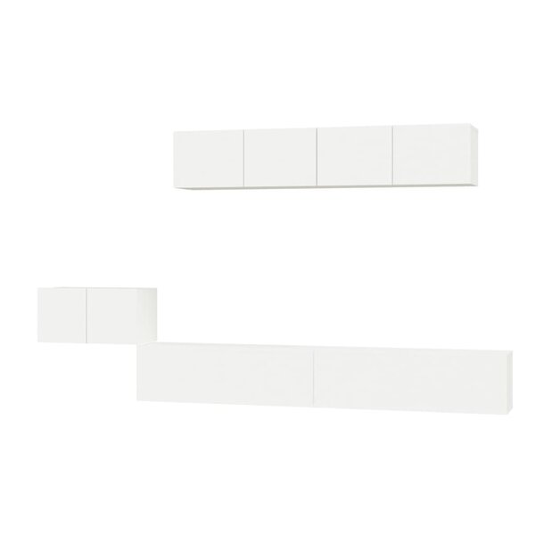 vidaXL Ensemble de meubles TV 5 Pièces Blanc Bois d'ingénierie