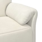 vidaXL Sofa 3 places Crème 198 x 83 x 95 cm Velours