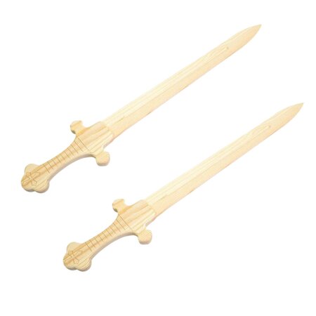 2 épée de chevalier en bois à décorer 50 cm