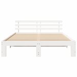 vidaXL Cadre de lit Blanc 160 x 200 cm Bois de pin massif