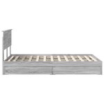 vidaXL Lit de Rangement Gris Sonoma 120 x 200 cm Bois d'ingénierie
